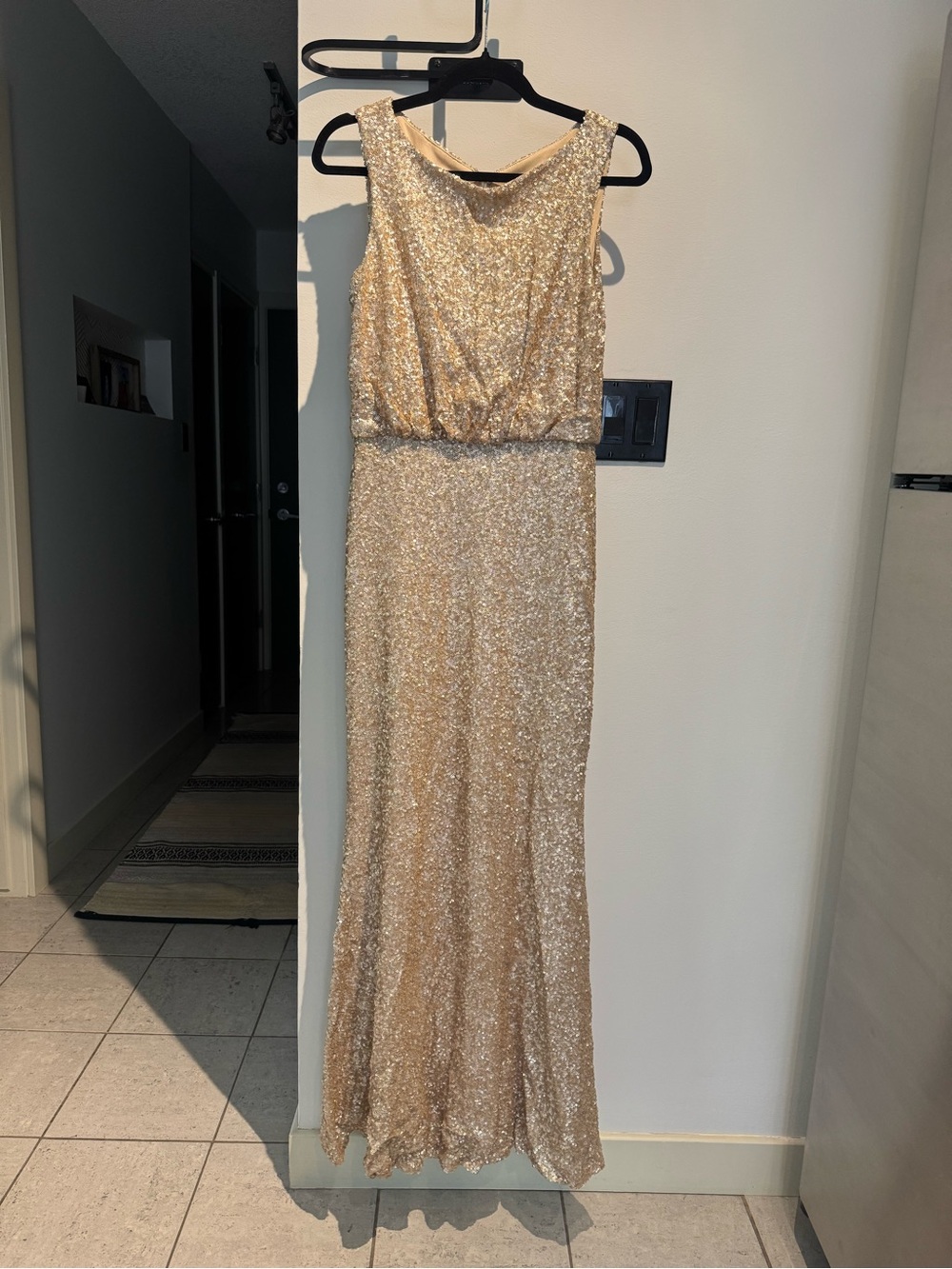 SORELLA VITA Gold Sequin Maxi Gown